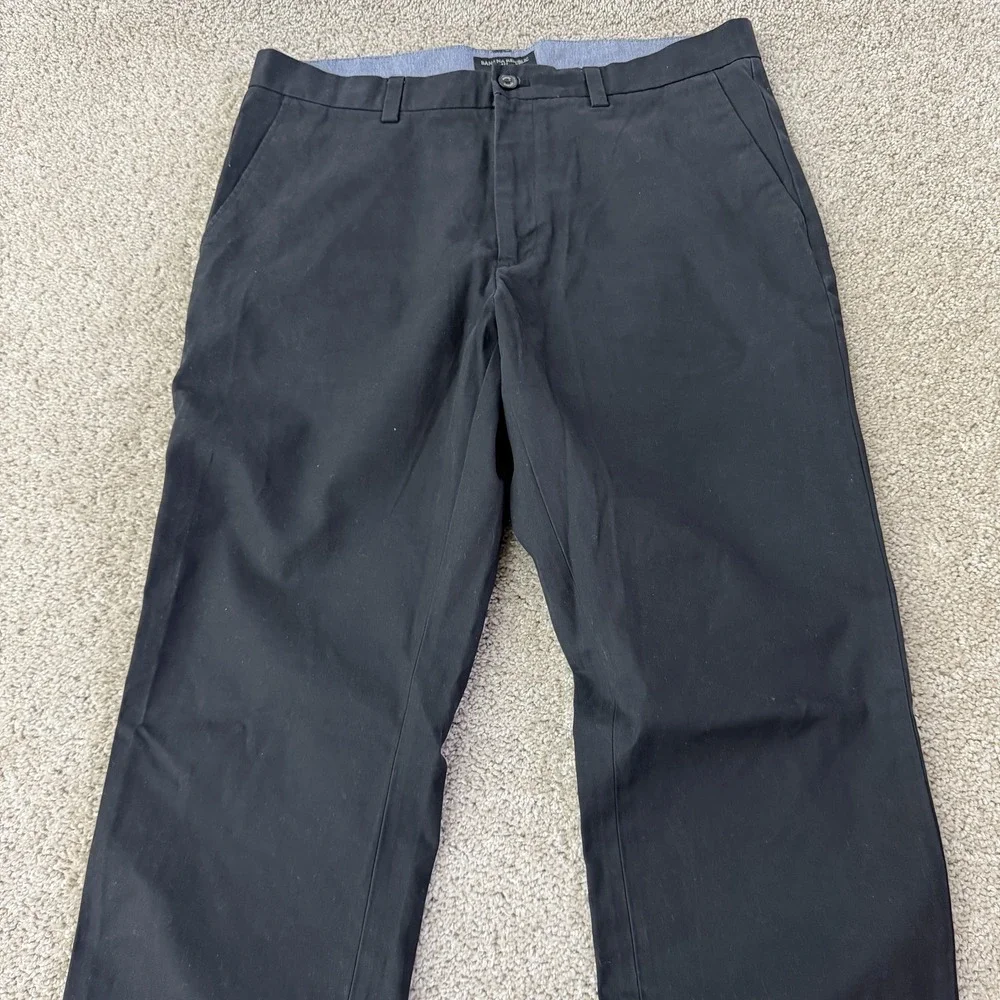 Banana Republic Aiden Chino Pants Mens 35x32 Black Regular Fit Straight Leg